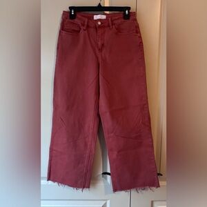 VERVET High-Rise Wide Leg Jeans in Dusty Rose